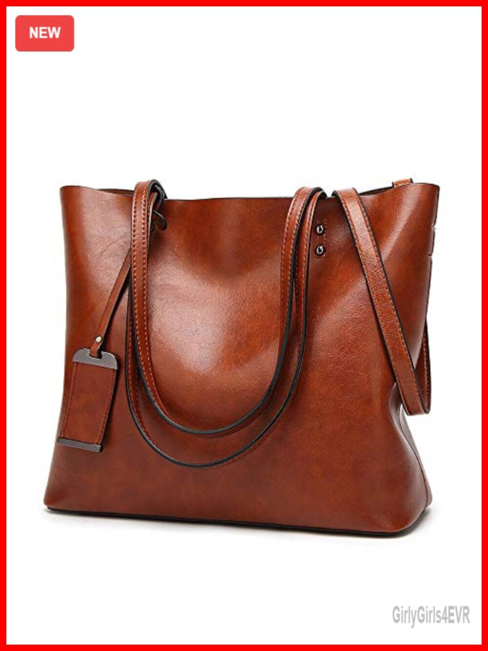 Women Greased Leather Satchel Handbag Tote Shoulder Bag Purse